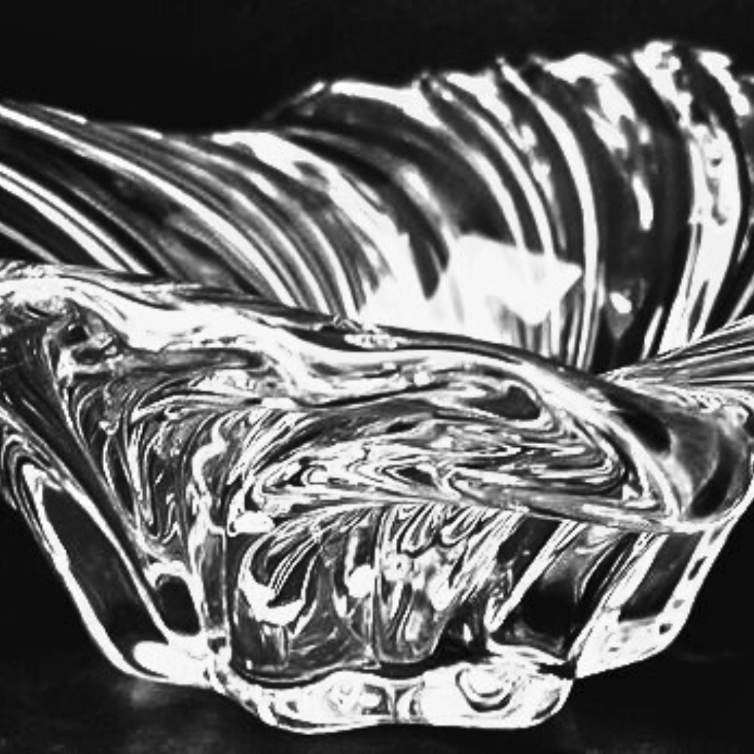 Crystal Belle Époque Wave Design Serving Bowl by Mikasa