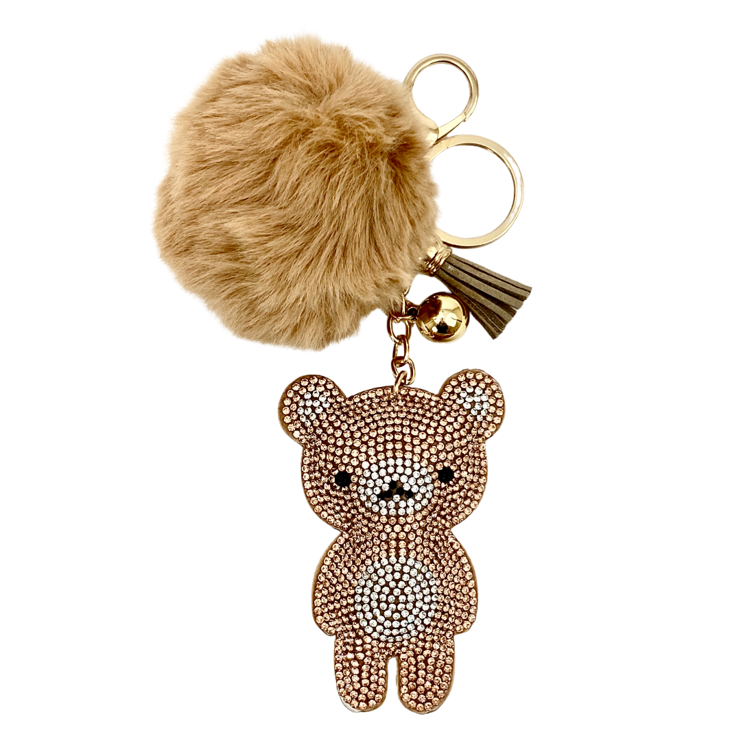 HONEY BEAR BLING-KEYCHAIN