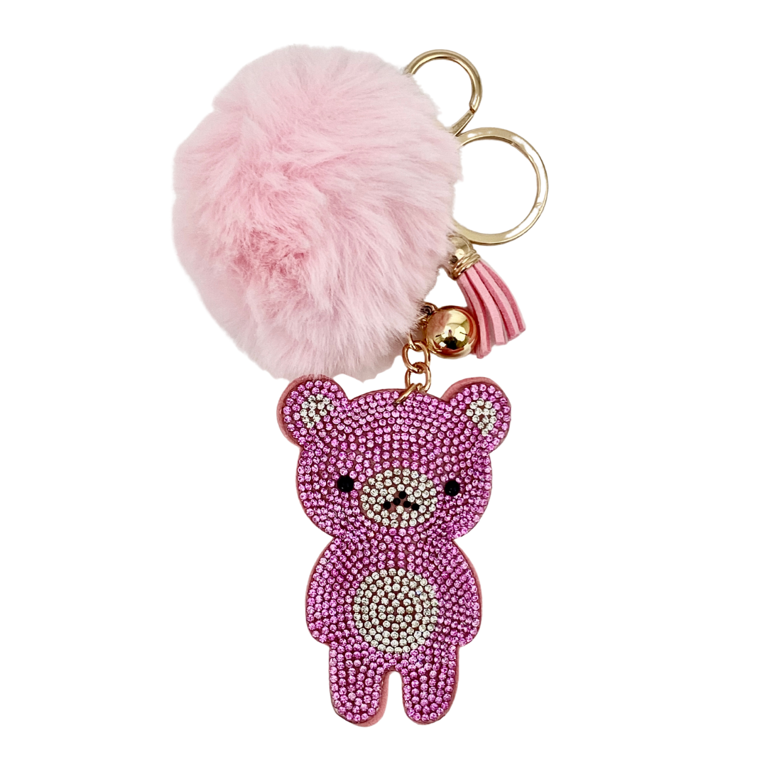 HONEY BEAR BLING-KEYCHAIN