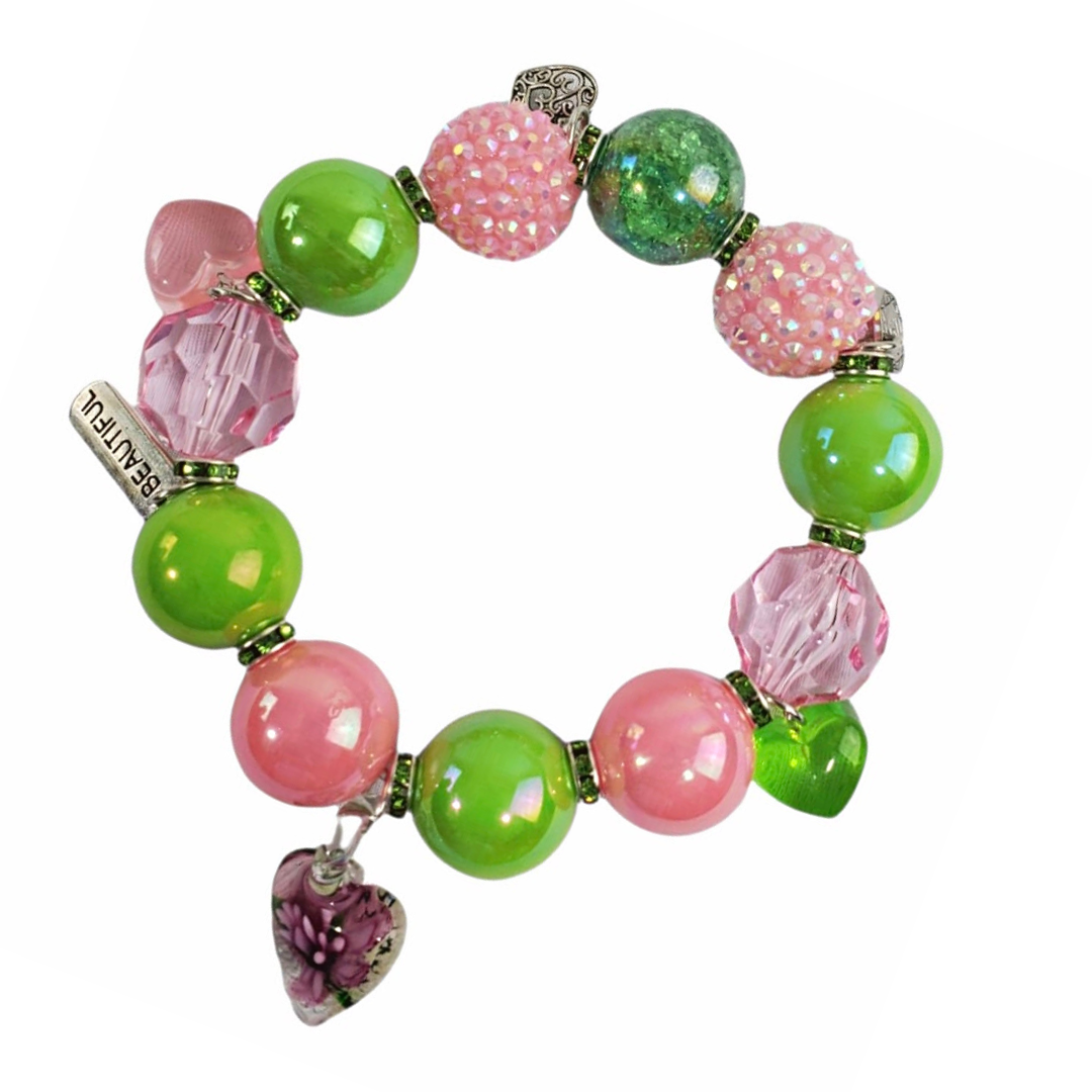 PINK & GREEN GLEAM BRACELET